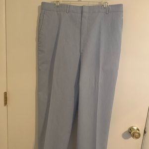 Men’s Blue & White Pinstriped Pants. Size 36” Wais